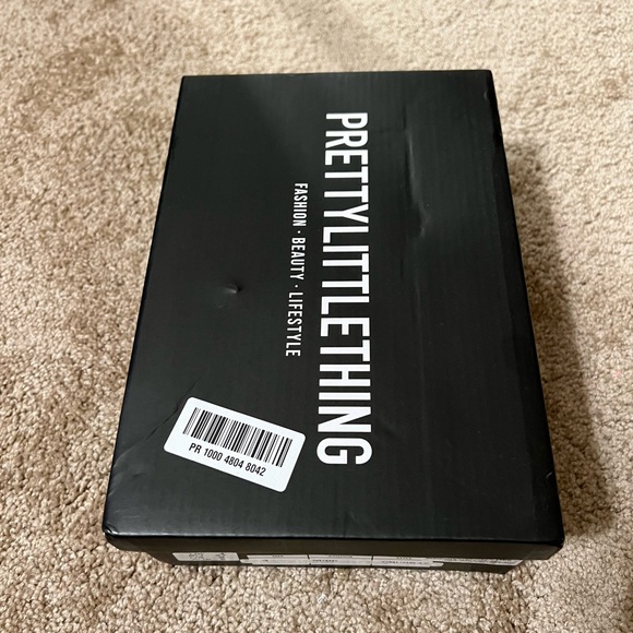 PrettyLittleThing Nude Square Toe Clear Strap Heels Mules Slip On Size 6 - Picture 11 of 13